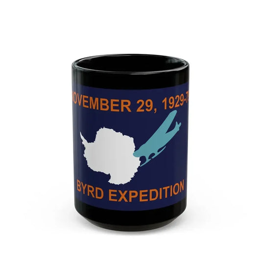 50th Anniversary Commemorative Flag of Byrd's First Antarctic Expedition - Black Coffee Mug 15oz - Go Mug Yourself