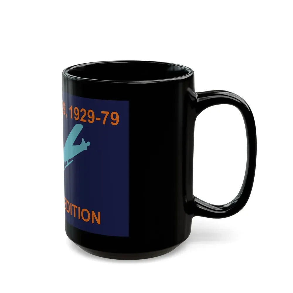 50th Anniversary Commemorative Flag of Byrd's First Antarctic Expedition - Black Coffee Mug - Go Mug Yourself