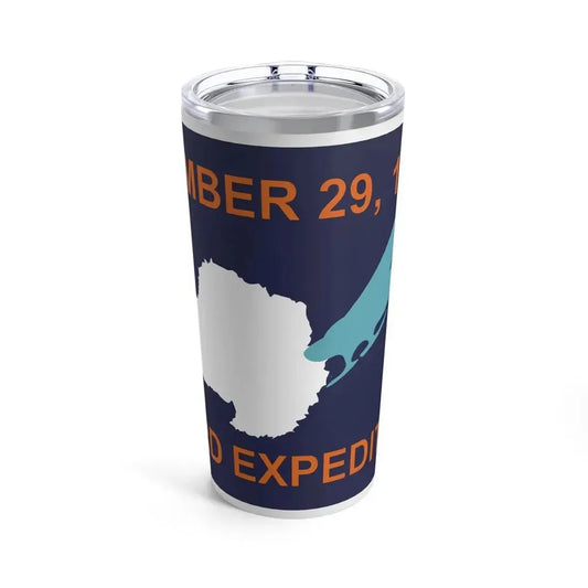 50th Anniversary Commemorative Flag of Byrd's First Antarctic Expedition - Tumbler 20oz 20oz - Go Mug Yourself