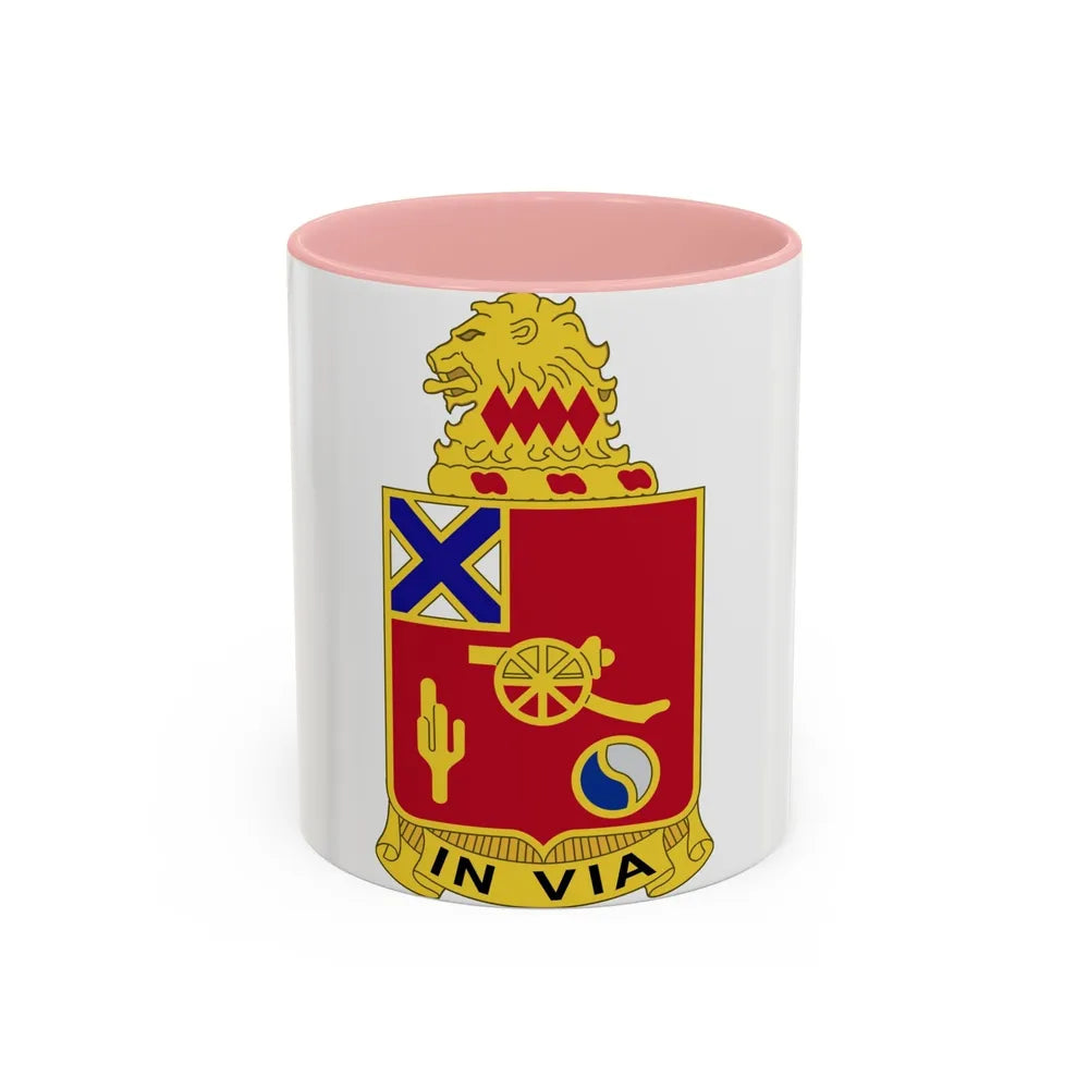 50th Armor Regiment (U.S. Army) Accent Coffee Mug-11oz-Pink-Go Mug Yourself