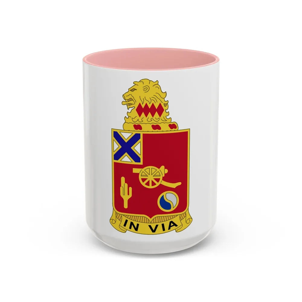 50th Armor Regiment (U.S. Army) Accent Coffee Mug-15oz-Pink-Go Mug Yourself