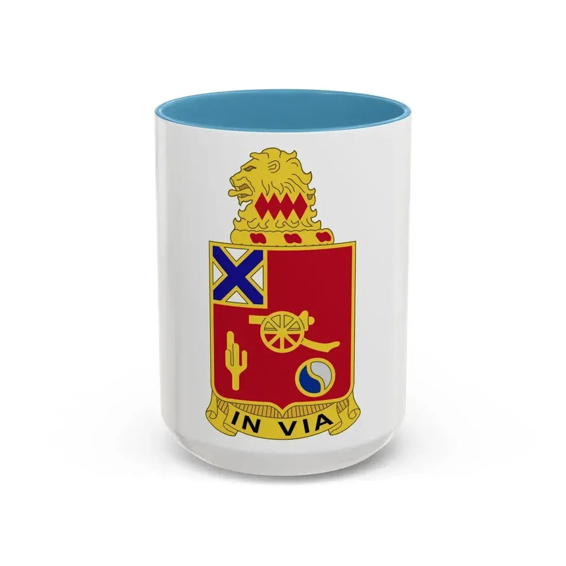 50th Armor Regiment (U.S. Army) Accent Coffee Mug 15oz Light Blue - Go Mug Yourself