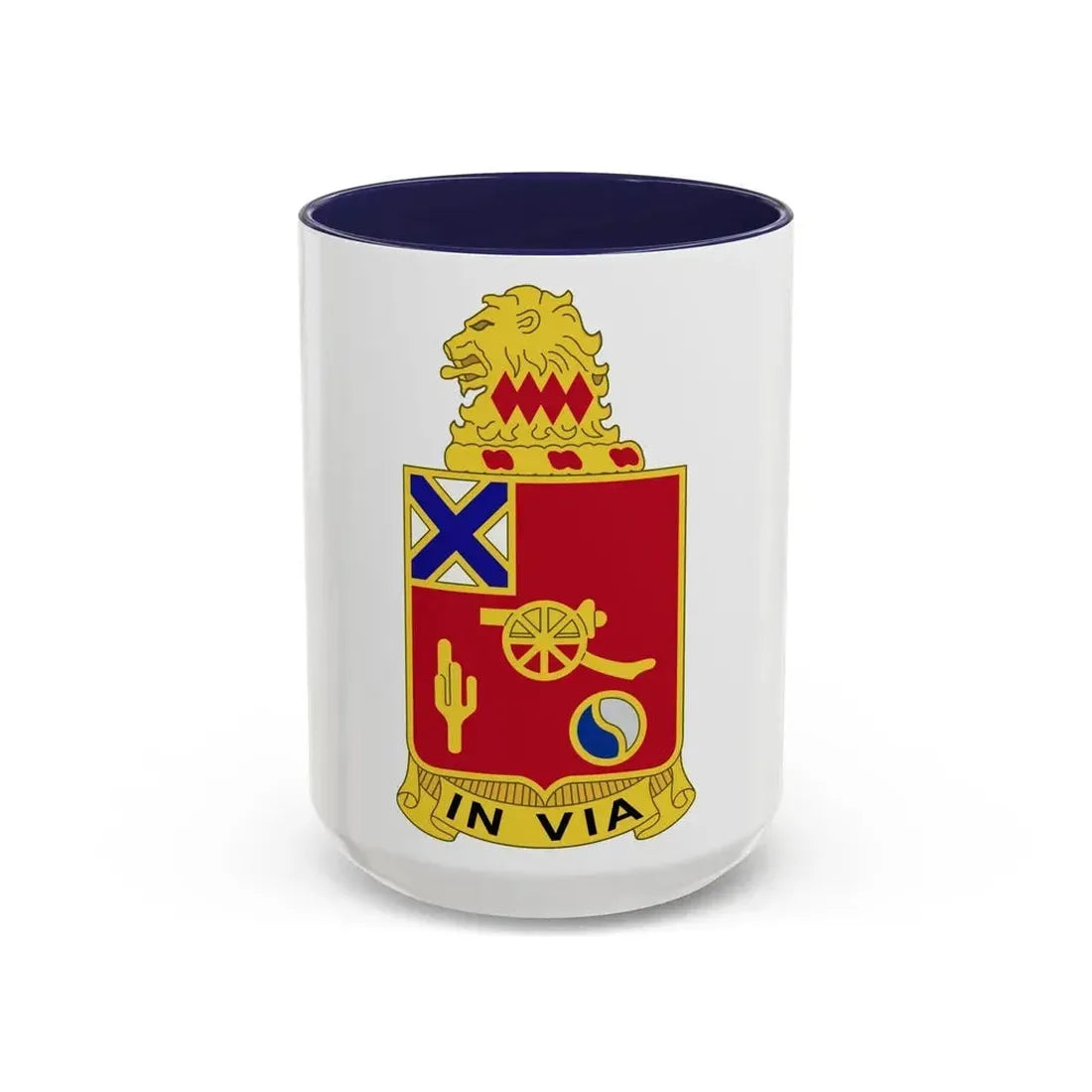 50th Armor Regiment (U.S. Army) Accent Coffee Mug 15oz Navy - Go Mug Yourself