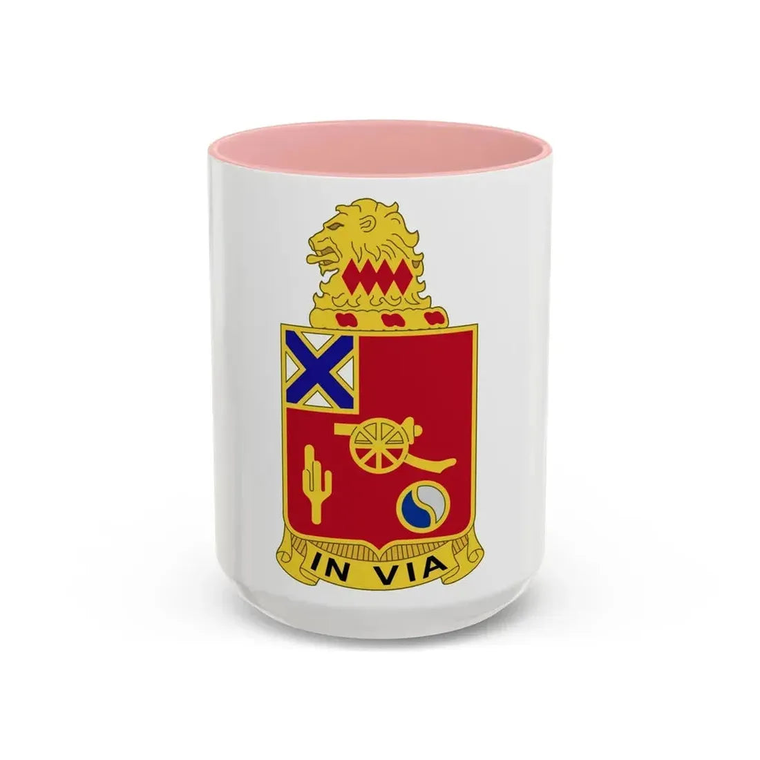50th Armor Regiment (U.S. Army) Accent Coffee Mug 15oz Pink - Go Mug Yourself