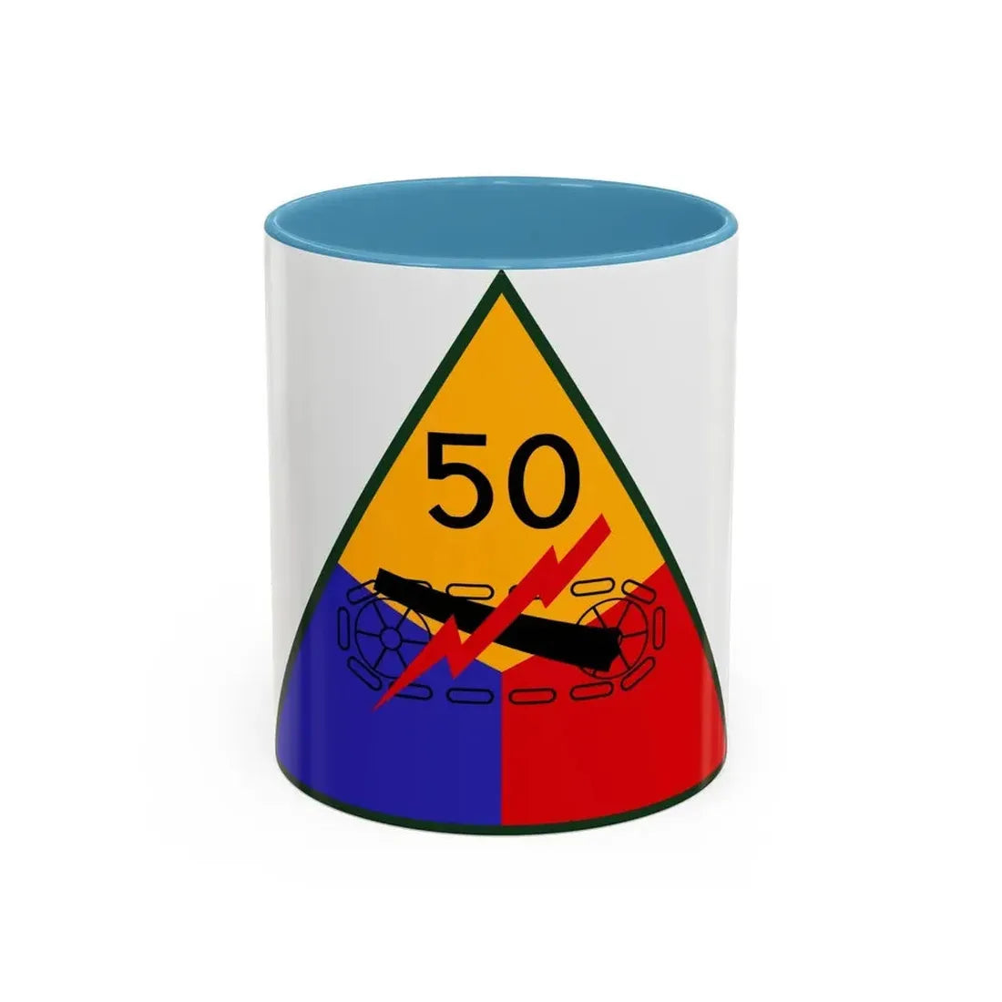 50th Armored Division (U.S. Army) Accent Coffee Mug 11oz Light Blue - Go Mug Yourself