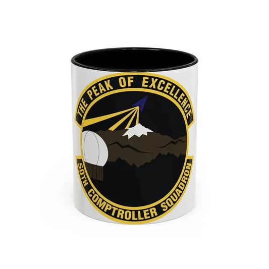 50th Comptroller Squadron (U.S. Air Force) Accent Coffee Mug 11oz Black - Go Mug Yourself