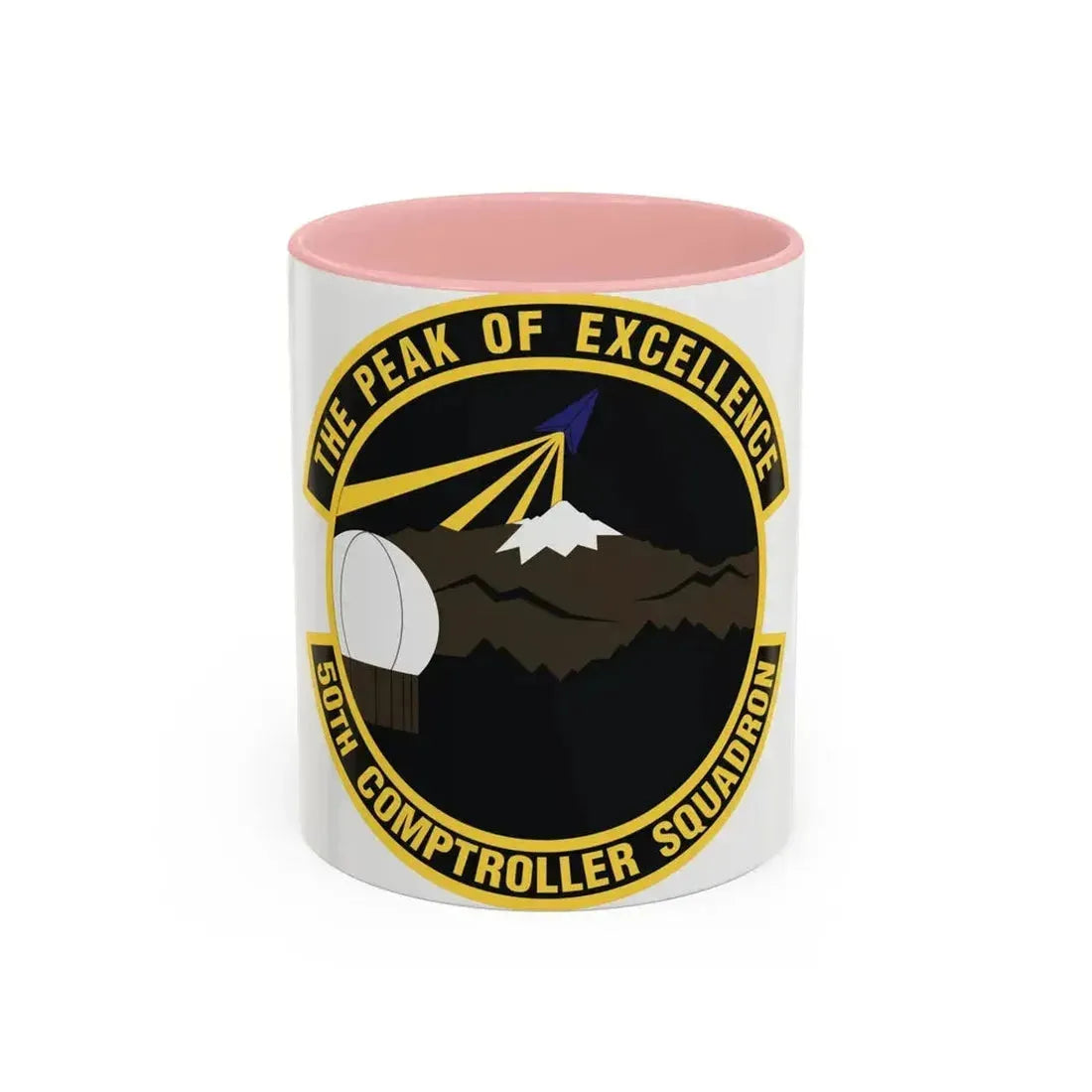 50th Comptroller Squadron (U.S. Air Force) Accent Coffee Mug 11oz Pink - Go Mug Yourself