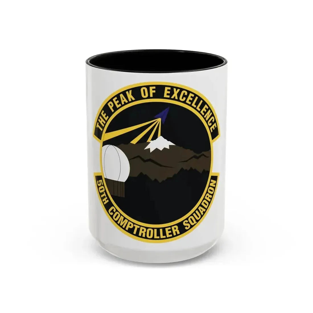 50th Comptroller Squadron (U.S. Air Force) Accent Coffee Mug 15oz Black - Go Mug Yourself