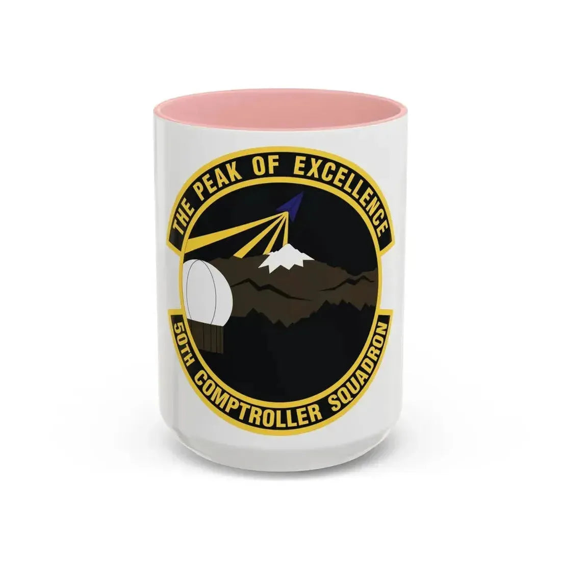50th Comptroller Squadron (U.S. Air Force) Accent Coffee Mug 15oz Pink - Go Mug Yourself