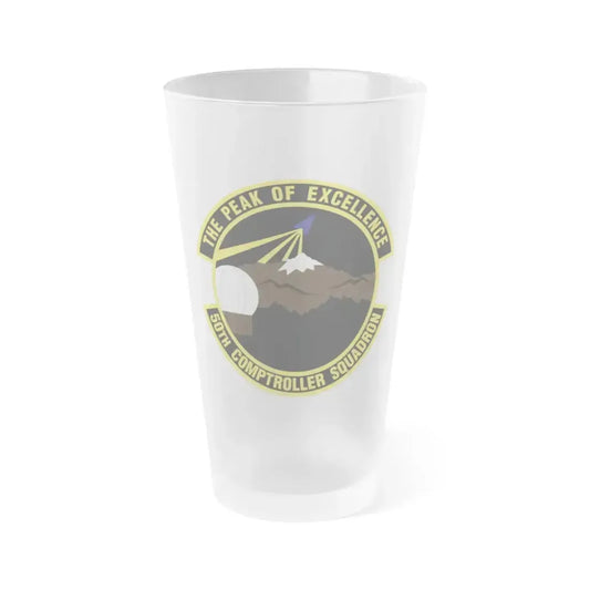 50th Comptroller Squadron (U.S. Air Force) Frosted Pint Glass 16oz 16oz Frosted - Go Mug Yourself