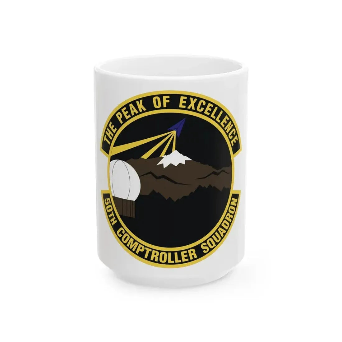 50th Comptroller Squadron (U.S. Air Force) White Coffee Mug 15oz - Go Mug Yourself