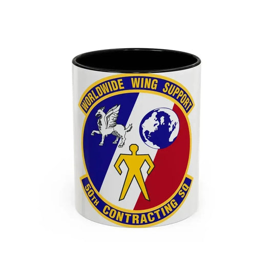 50th Contracting Squadron (U.S. Air Force) Accent Coffee Mug 11oz Black - Go Mug Yourself