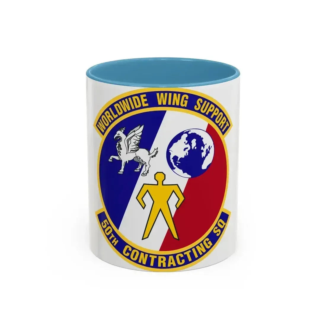 50th Contracting Squadron (U.S. Air Force) Accent Coffee Mug 11oz Light Blue - Go Mug Yourself