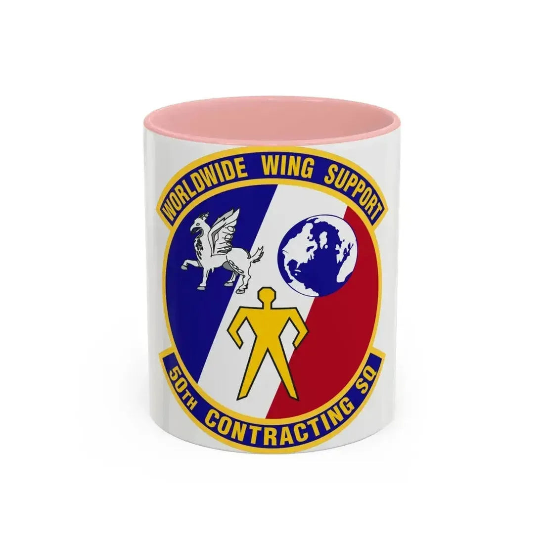 50th Contracting Squadron (U.S. Air Force) Accent Coffee Mug 11oz Pink - Go Mug Yourself