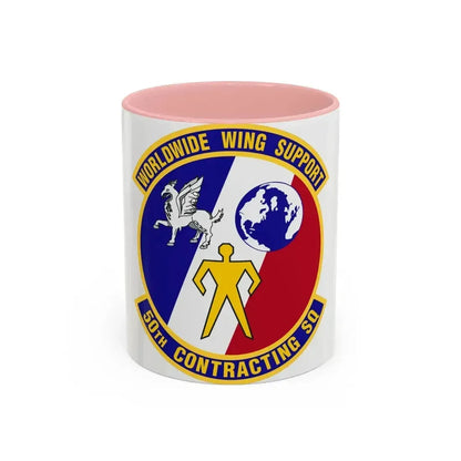50th Contracting Squadron (U.S. Air Force) Accent Coffee Mug 11oz Pink - Go Mug Yourself