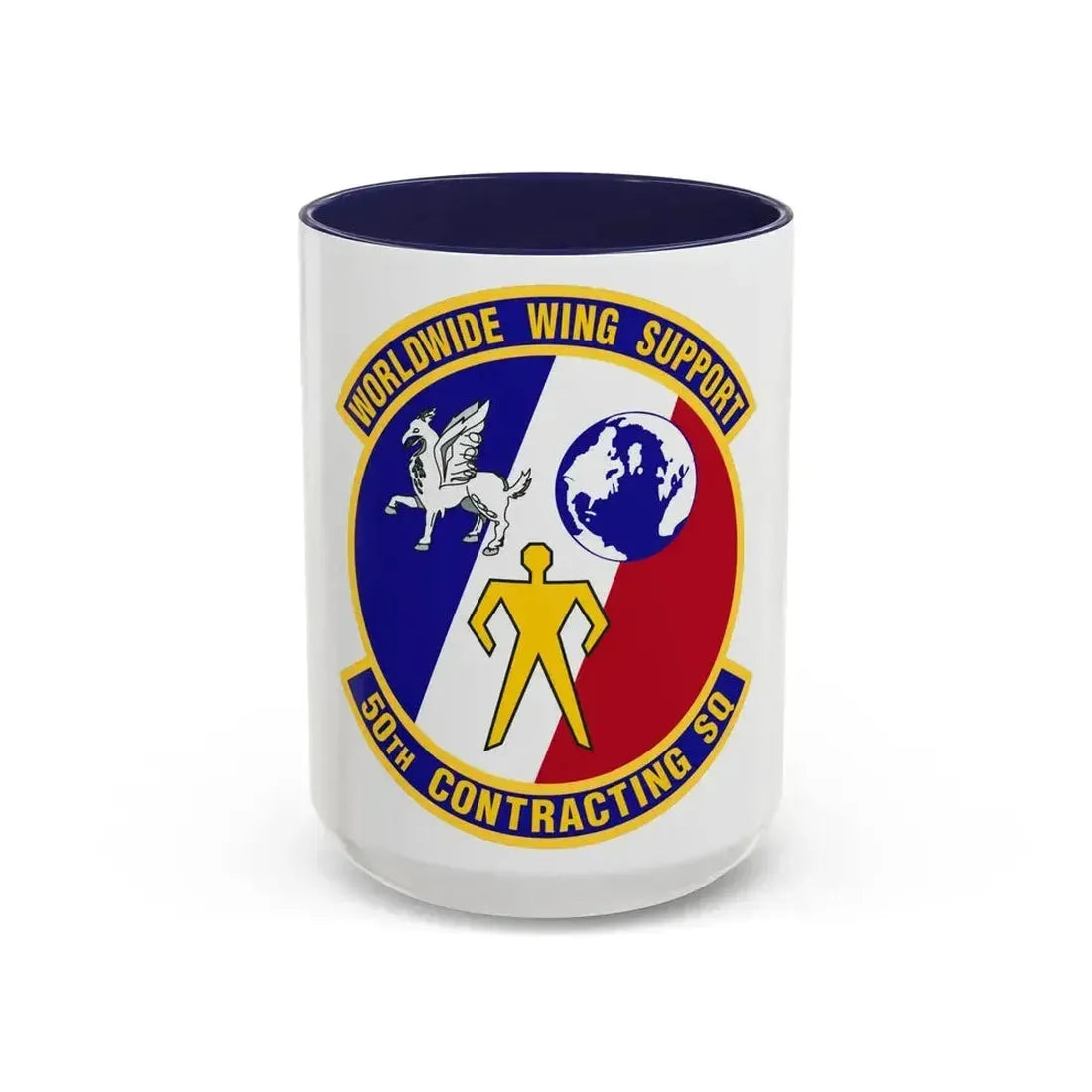 50th Contracting Squadron (U.S. Air Force) Accent Coffee Mug 15oz Navy - Go Mug Yourself
