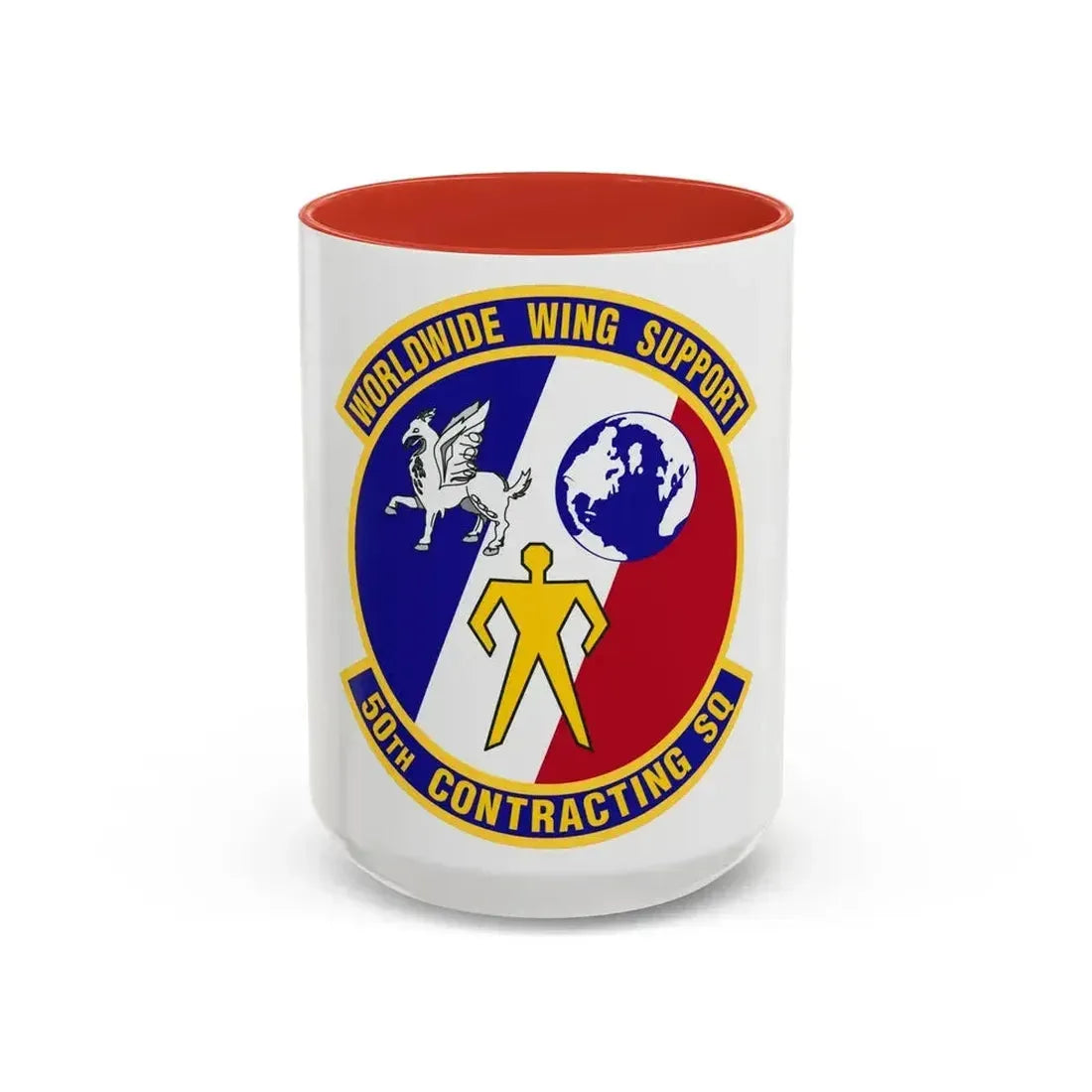 50th Contracting Squadron (U.S. Air Force) Accent Coffee Mug 15oz Red - Go Mug Yourself