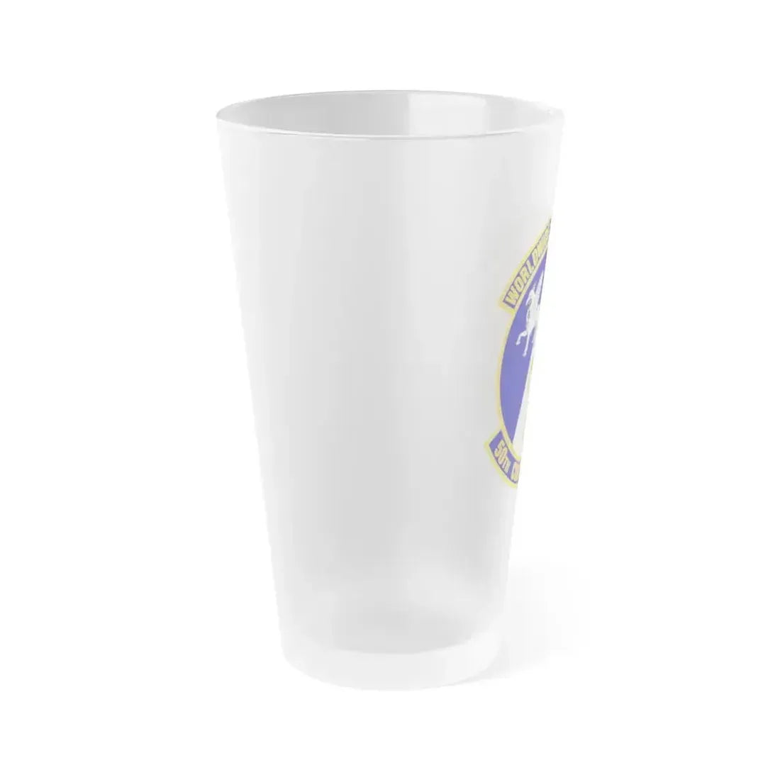 50th Contracting Squadron (U.S. Air Force) Frosted Pint Glass 16oz - Go Mug Yourself