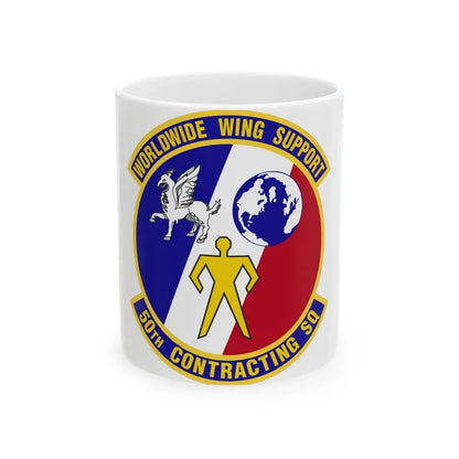 50th Contracting Squadron (U.S. Air Force) White Coffee Mug 11oz - Go Mug Yourself