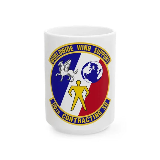 50th Contracting Squadron (U.S. Air Force) White Coffee Mug 15oz - Go Mug Yourself