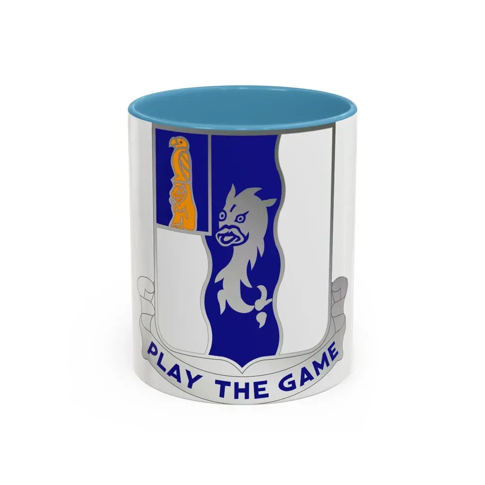 50th Infantry Regiment (U.S. Army) Accent Coffee Mug 11oz Light Blue - Go Mug Yourself