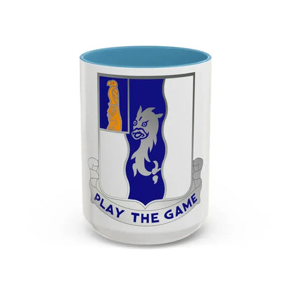 50th Infantry Regiment (U.S. Army) Accent Coffee Mug 15oz Light Blue - Go Mug Yourself