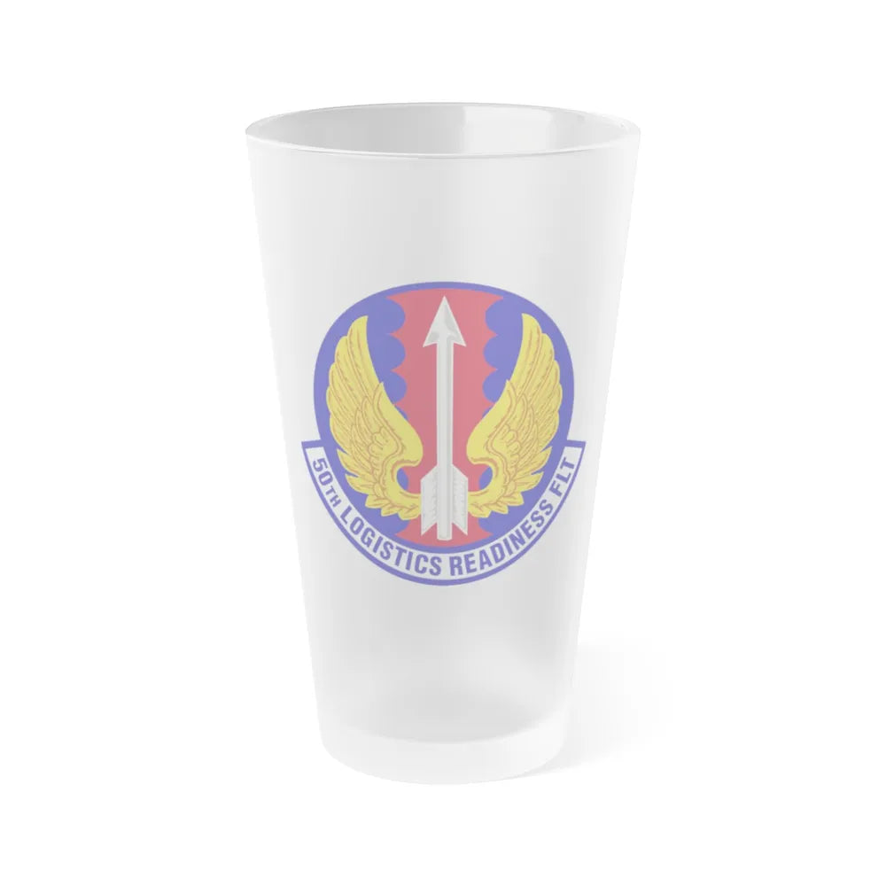 50th Logistics Readiness Flight (U.S. Air Force) Frosted Pint Glass 16oz-16oz-Frosted-Go Mug Yourself