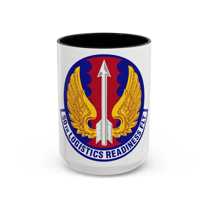 50th Logistics Readiness Flight (U.S. Air Force) Accent Coffee Mug 15oz Black - Go Mug Yourself