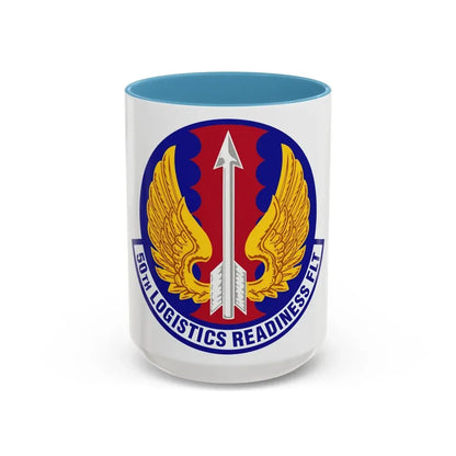 50th Logistics Readiness Flight (U.S. Air Force) Accent Coffee Mug 15oz Light Blue - Go Mug Yourself