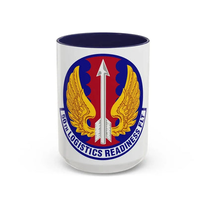 50th Logistics Readiness Flight (U.S. Air Force) Accent Coffee Mug 15oz Navy - Go Mug Yourself