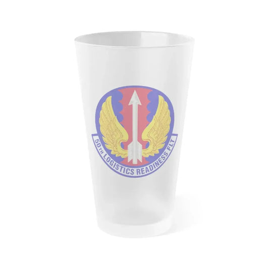 50th Logistics Readiness Flight (U.S. Air Force) Frosted Pint Glass 16oz 16oz Frosted - Go Mug Yourself