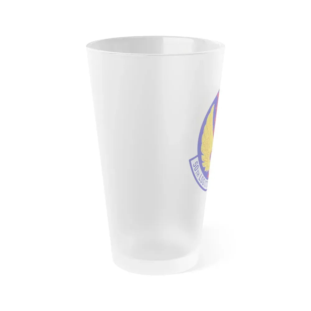 50th Logistics Readiness Flight (U.S. Air Force) Frosted Pint Glass 16oz - Go Mug Yourself