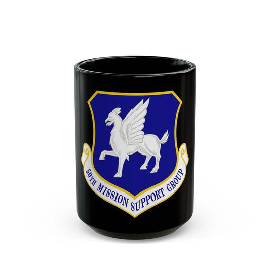 50th Mission Support Group (U.S. Air Force) Black Coffee Mug-15oz-Go Mug Yourself