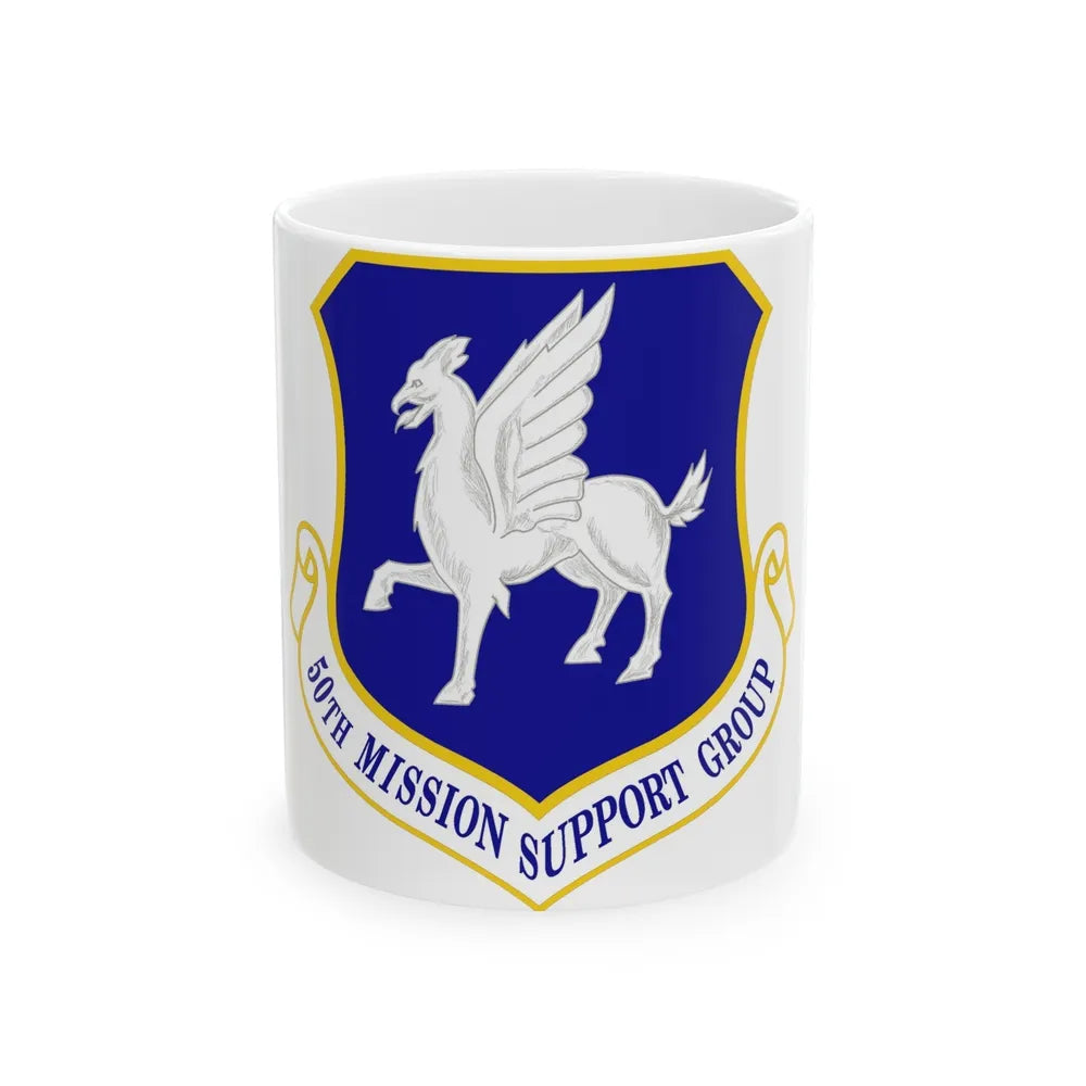 50th Mission Support Group (U.S. Air Force) White Coffee Mug-11oz-Go Mug Yourself