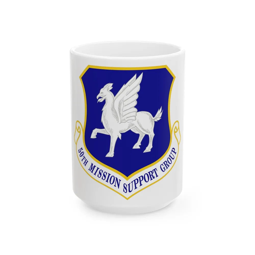 50th Mission Support Group (U.S. Air Force) White Coffee Mug-15oz-Go Mug Yourself