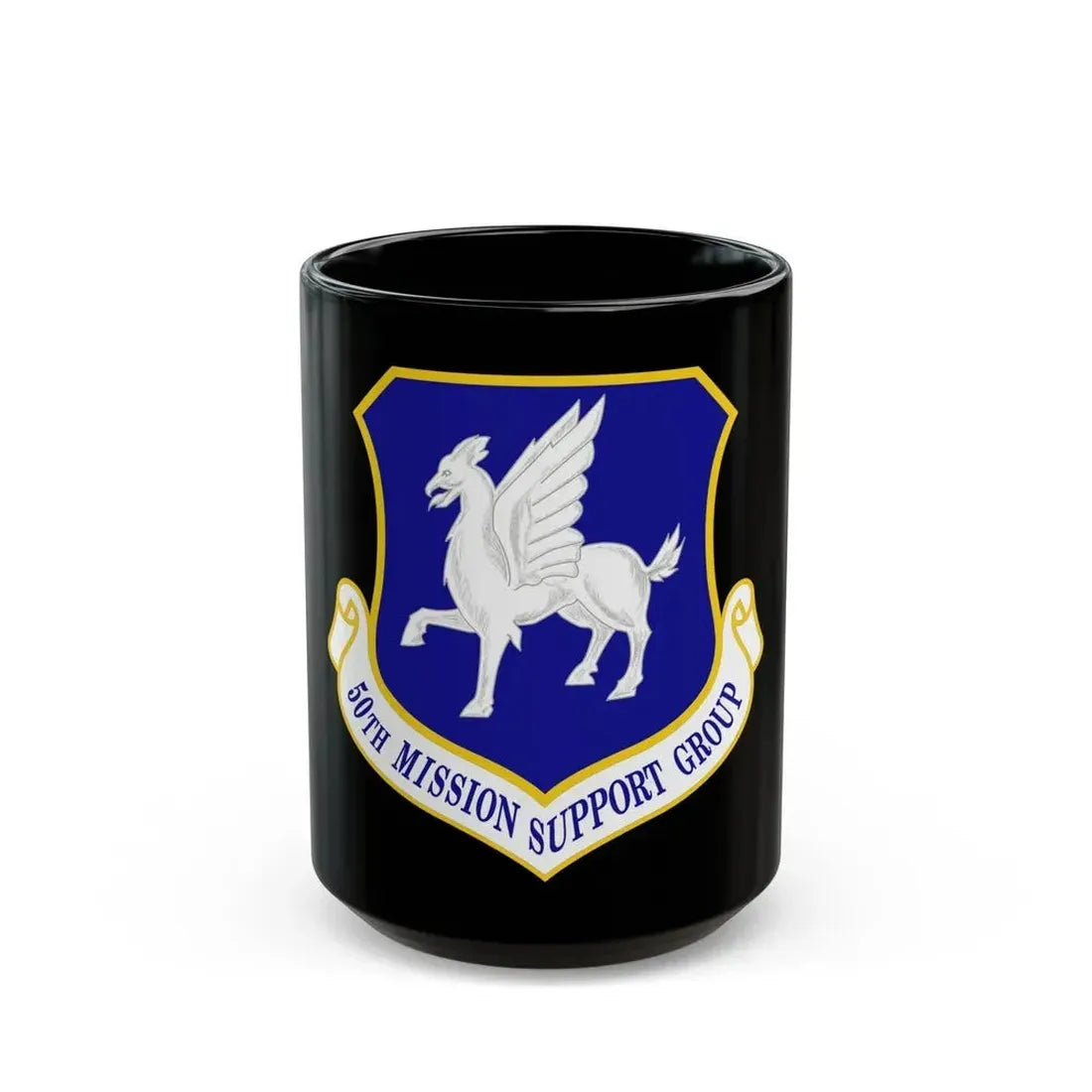 50th Mission Support Group (U.S. Air Force) Black Coffee Mug 15oz - Go Mug Yourself