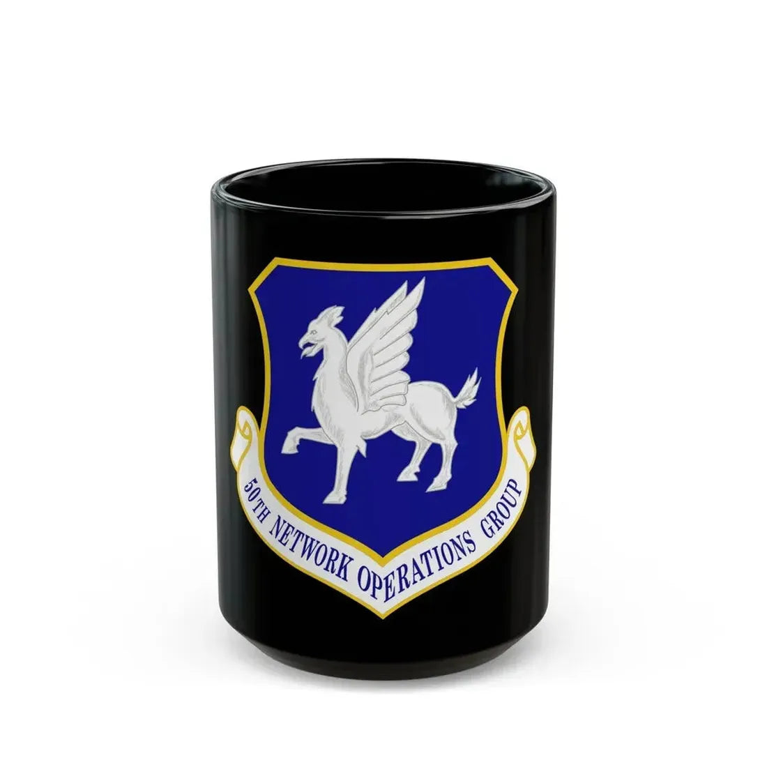 50th Network Operations Group (U.S. Air Force) Black Coffee Mug 15oz - Go Mug Yourself