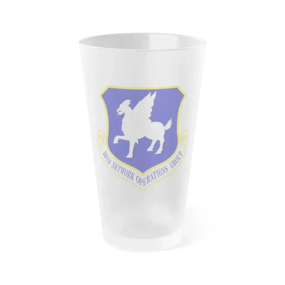 50th Network Operations Group (U.S. Air Force) Frosted Pint Glass 16oz 16oz Frosted - Go Mug Yourself