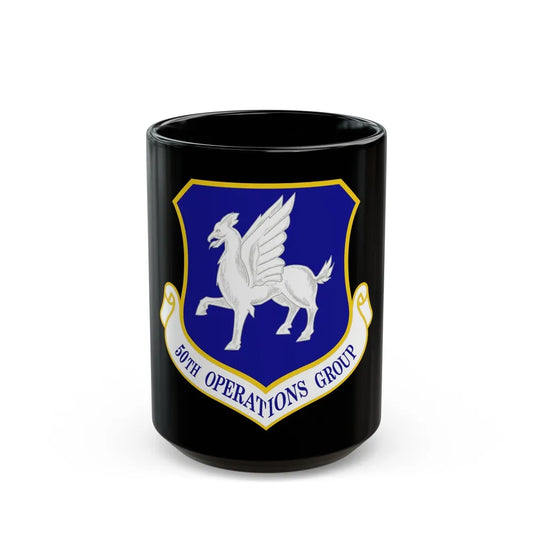 50th Operations Group (U.S. Air Force) Black Coffee Mug-15oz-Go Mug Yourself