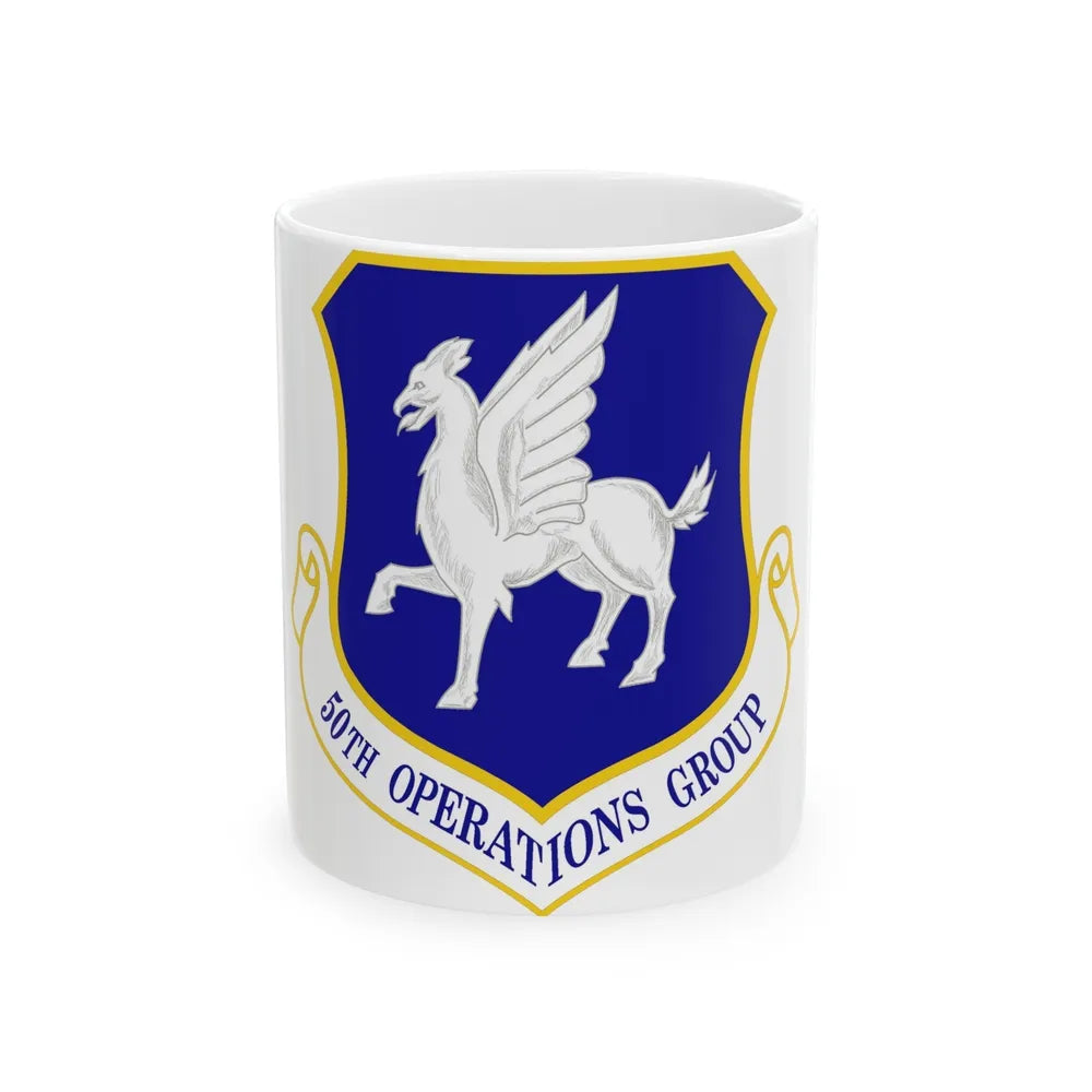 50th Operations Group (U.S. Air Force) White Coffee Mug-11oz-Go Mug Yourself