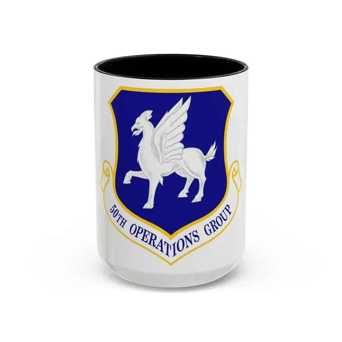 50th Operations Group (U.S. Air Force) Accent Coffee Mug 15oz Black - Go Mug Yourself