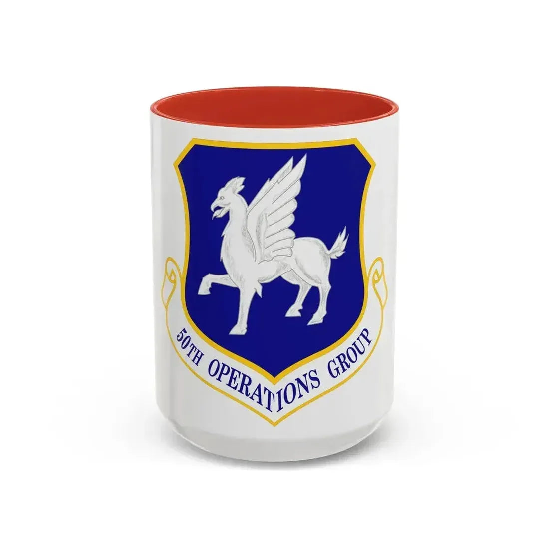 50th Operations Group (U.S. Air Force) Accent Coffee Mug 15oz Red - Go Mug Yourself
