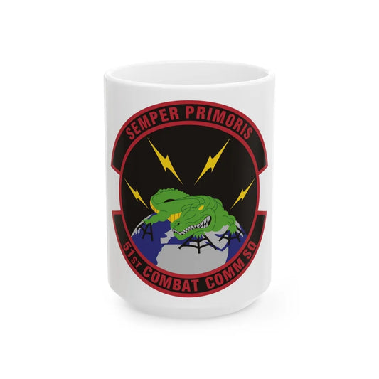 51 Combat Communications Squadron ACC (U.S. Air Force) White Coffee Mug-15oz-Go Mug Yourself