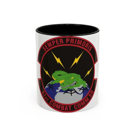 51 Combat Communications Squadron ACC (U.S. Air Force) Accent Coffee Mug 11oz Black - Go Mug Yourself