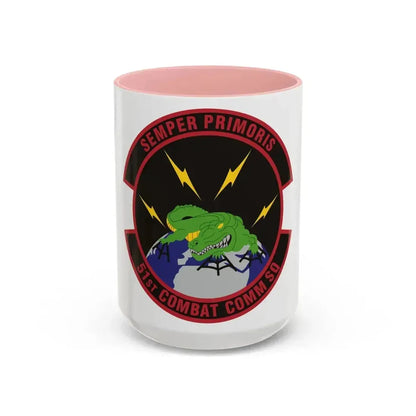 51 Combat Communications Squadron ACC (U.S. Air Force) Accent Coffee Mug 15oz Pink - Go Mug Yourself