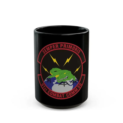 51 Combat Communications Squadron ACC (U.S. Air Force) Black Coffee Mug 15oz - Go Mug Yourself
