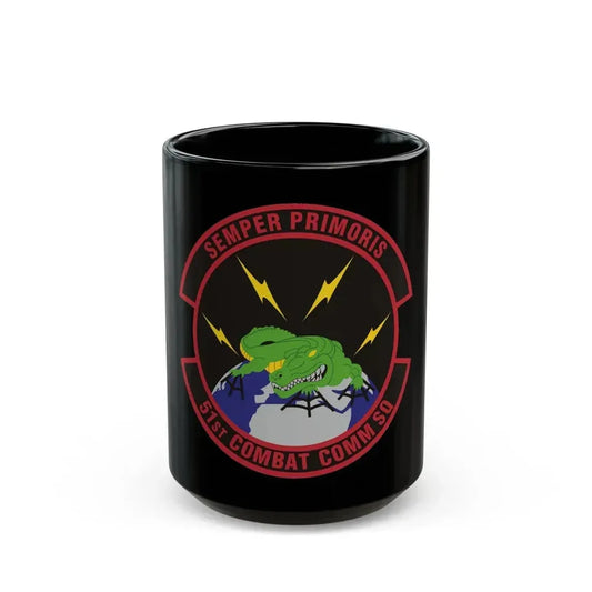 51 Combat Communications Squadron ACC (U.S. Air Force) Black Coffee Mug 15oz - Go Mug Yourself