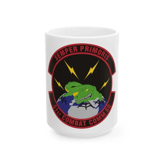51 Combat Communications Squadron ACC (U.S. Air Force) White Coffee Mug 15oz - Go Mug Yourself