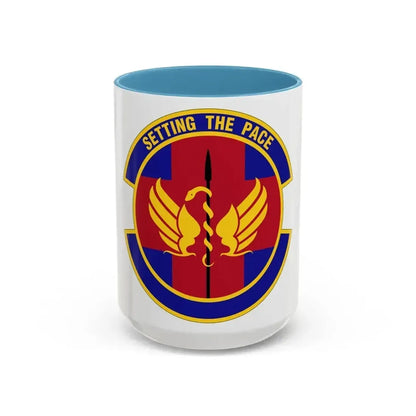 51 Operational Medical Readiness Squadron PACAF (U.S. Air Force) Accent Coffee Mug 15oz Light Blue - Go Mug Yourself