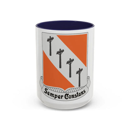 51 Signal Battalion (U.S. Army) Accent Coffee Mug-15oz-Navy-Go Mug Yourself